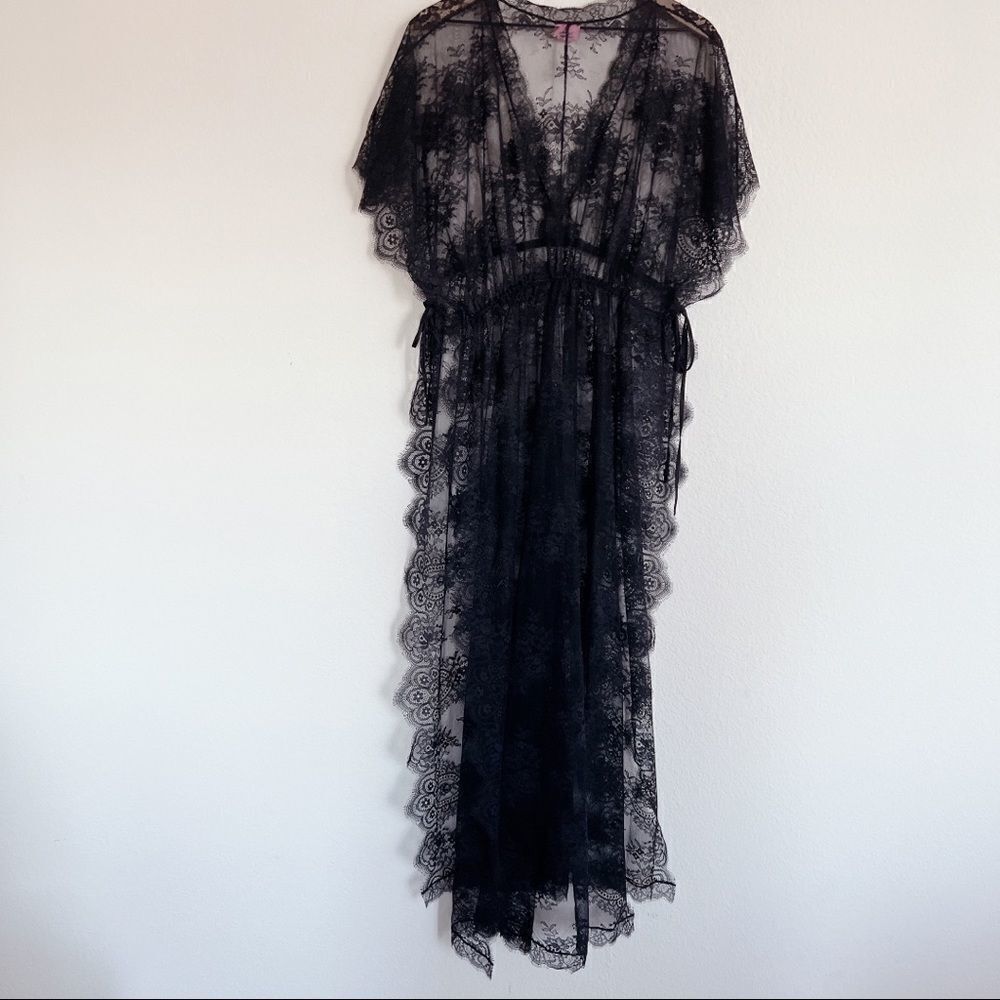 NWOT Agent Provocateur Black Lace Fionna Kaftan size S/M - Picture 10 of 12